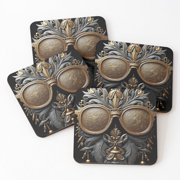 Item preview, Ornate Spectacles: Baroque Gold & Silver designed and sold by ShadowAndSlate.