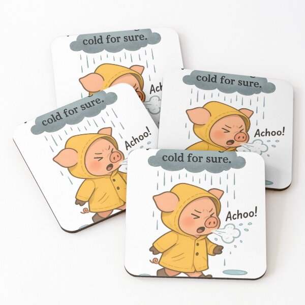 Item preview, "Rainy Day Pig with a Cold" designed and sold by Elisant.