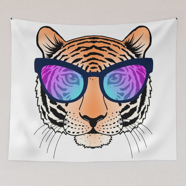 Item preview, Tiger with sunglasses designed and sold by kiyanochka.