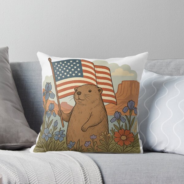 Item preview, Patriotic Groundhog in the Canyon  | Funny 4th of July Shirt designed and sold by VeroChaos.