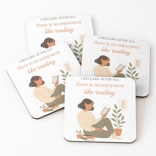 Item preview, “No Enjoyment Like Reading” – Jane Austen Quote designed and sold by celtveor.