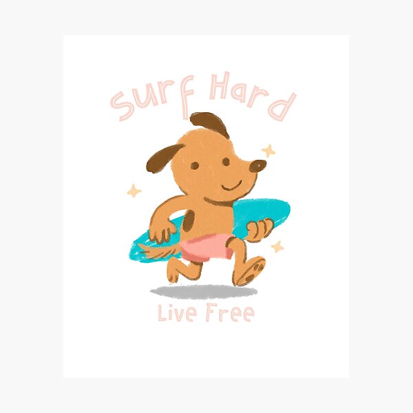 Item preview, Surf Hard, Live Free designed and sold by FLYdesigners.