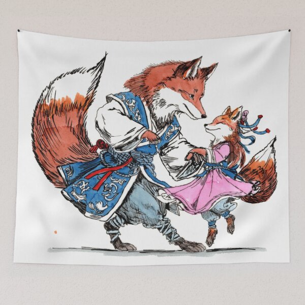 Item preview, Fox Family Dance designed and sold by Scribbles & Doodles by Jinx.