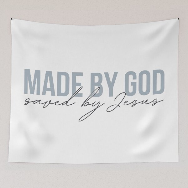 Item preview, Made by God - Saved by Jesus designed and sold by Agit.