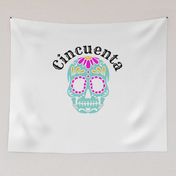 Item preview, Esqueleto de azúcar para fiesta de 50 cumpleaños español designed and sold by snowry.