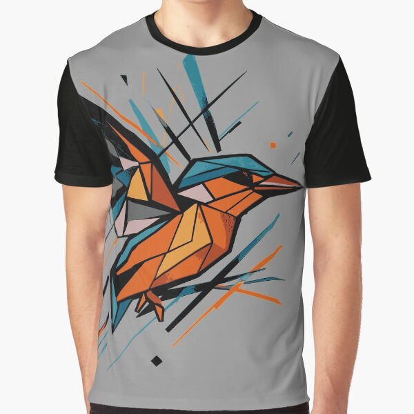 Item preview, Geometric Kingfisher – Abstract Splash of Flight designed and sold by PrimitiveTees.