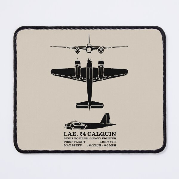 Item preview, I.Ae. 24 Calquin Argentinian Plane Silhouettes Infographic designed and sold by MilitaryMart.