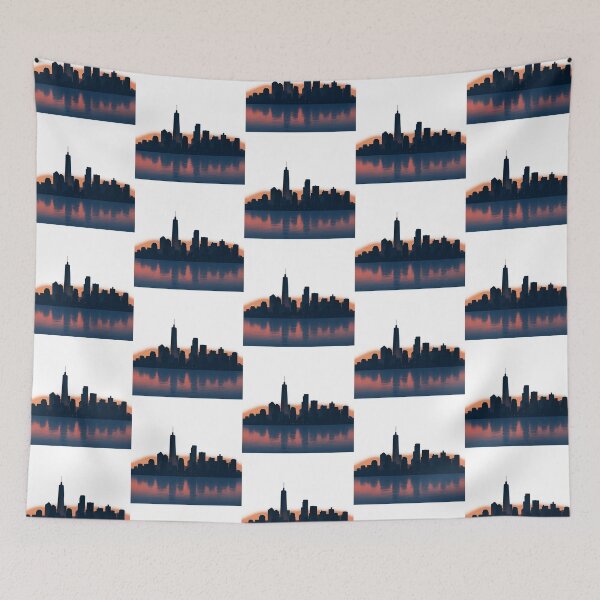 Item preview, Tranquil City Skyline designed and sold by TheWonkyEaselCo.
