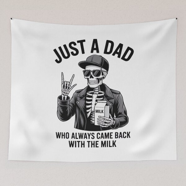 Item preview, Just a Dad Who Came Back with the Milk – Cool Skeleton Dad Graphic Design designed and sold by ARTReMi.