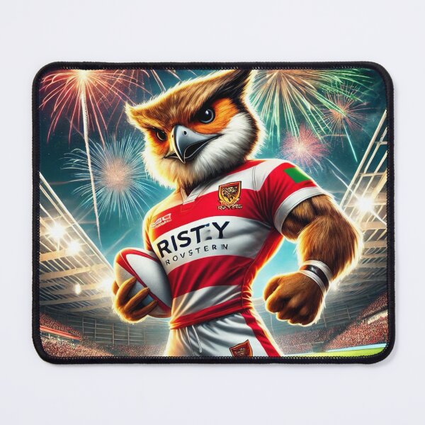 Item preview, Hull KR Rugby Mascot Design | Proud Robin in Action designed and sold by Final Whistle Art.