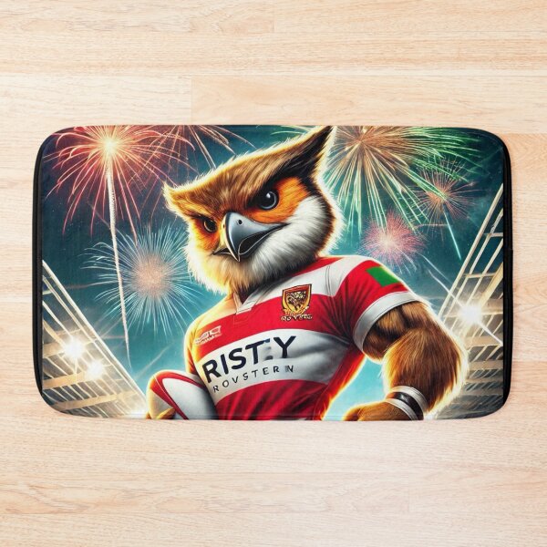 Item preview, Hull KR Rugby Mascot Design | Proud Robin in Action designed and sold by Final Whistle Art.
