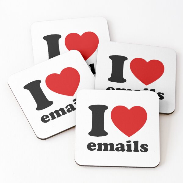 Item preview, I ❤️ emails – Retro Corporate Culture Statement in Black designed and sold by didijuca.