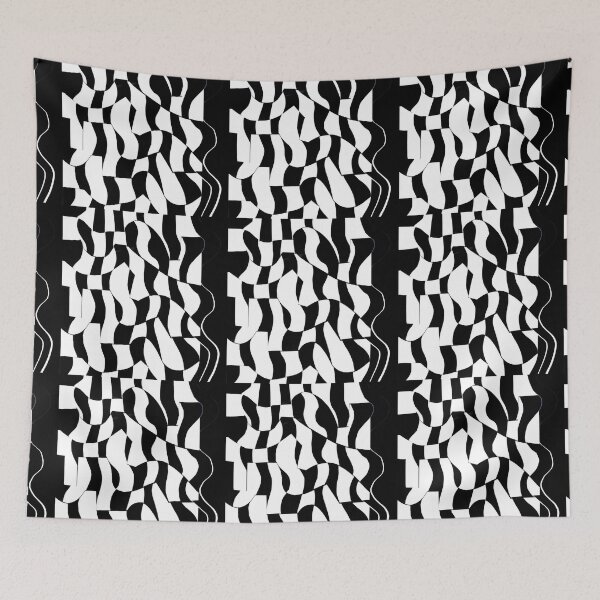 Item preview, Hand Woven Paper Geometric Black and White Seamless Repeat designed and sold by Sharon Schwalbe.