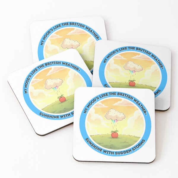 Item preview, My mood’s like the British weather—sunshine with sudden storms designed and sold by Paws and Ink Art.