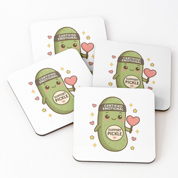 Item preview, Certified Emotional Support Pickle – Cute Kawaii Meme Design designed and sold by Jane-Phoenix.
