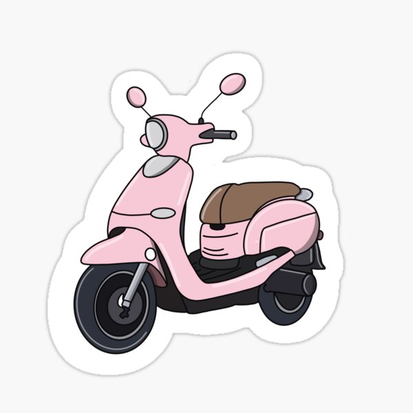 Vintage Vibes: Pink Ride Sticker