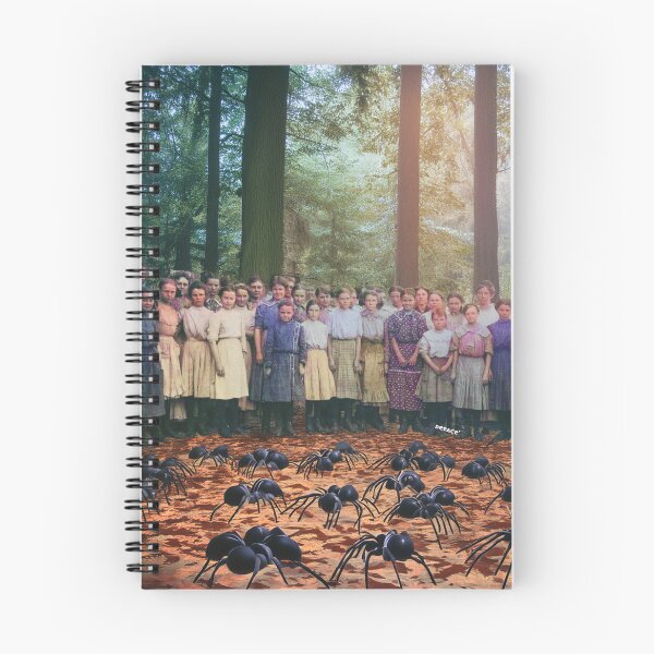 Item preview, Haunting 1925 Print of Farm Girls Lost in a Fake Spider-Filled Forest - dePace' designed and sold by mrpropcake.