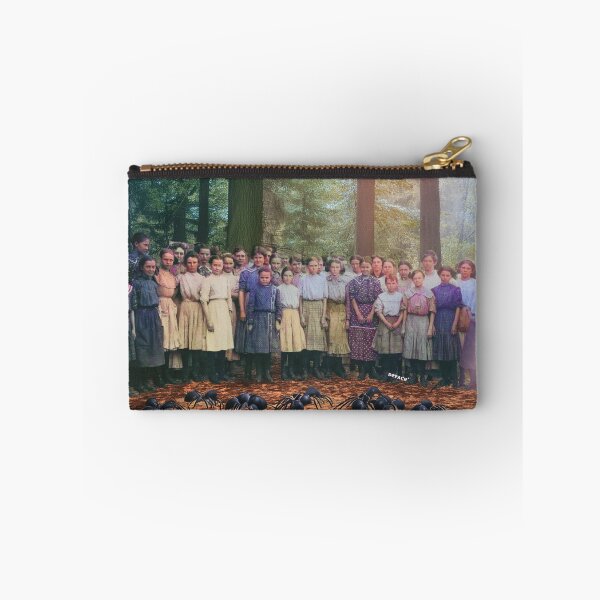 Item preview, Haunting 1925 Print of Farm Girls Lost in a Fake Spider-Filled Forest - dePace' designed and sold by mrpropcake.