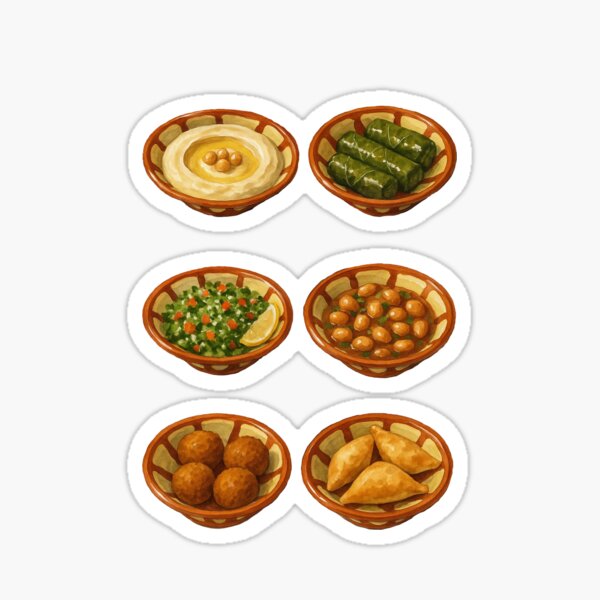 Item preview, Lebanese food mezze table dishes designed and sold by leilazarus.