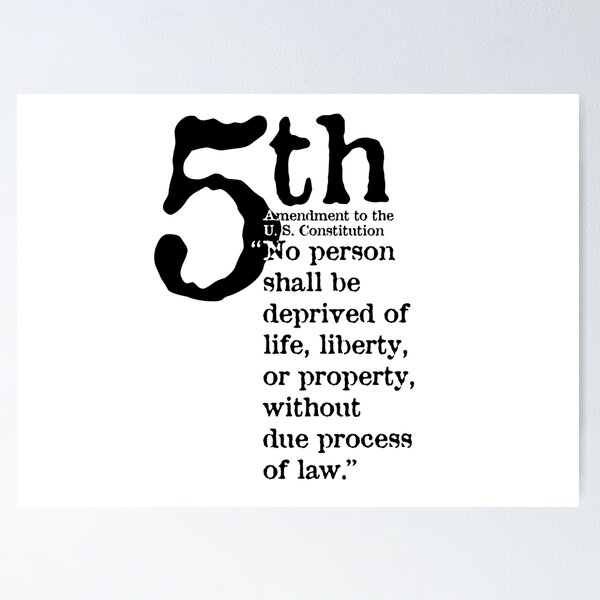 Item preview, Due Process - Fifth Amendment To the U. S. Constitution designed and sold by BANDOFSCRIBBLE Hollywood.