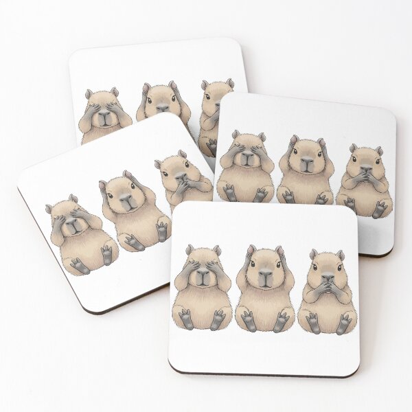 Item preview, See No Evil, Hear No Evil, Speak No Evil Capybaras designed and sold by imaginariun.