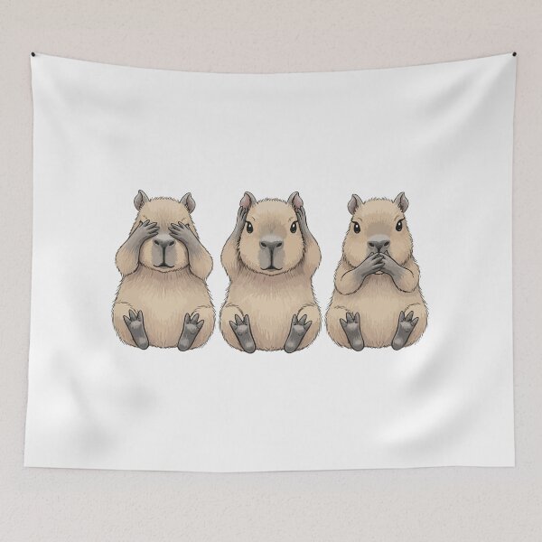 Item preview, See No Evil, Hear No Evil, Speak No Evil Capybaras designed and sold by imaginariun.