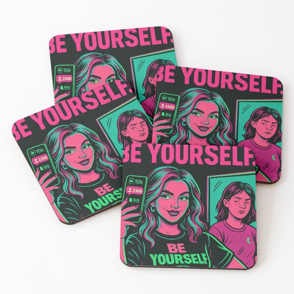 Item preview, Be Yourself (But Only If It Gets Likes) – Satirical Social Media Art designed and sold by Artitude Studio.