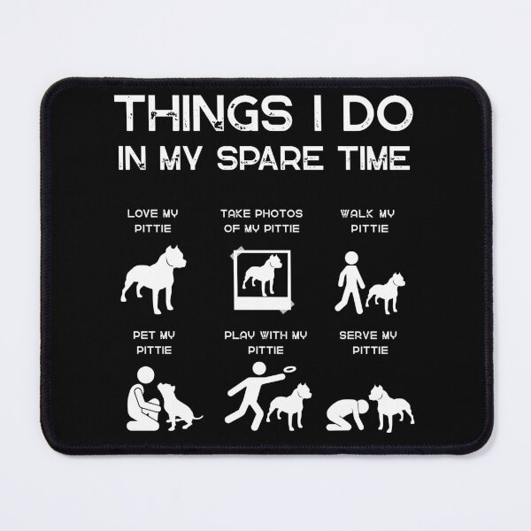Item preview, Funny American Pitbull T-Shirt – Things I Do In My Spare Time | Pittie Dog Lover Gift designed and sold by SummDesignCo.