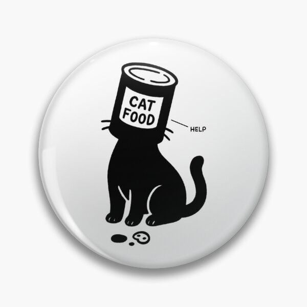 Artikelvorschau, Cat Food Crisis – Kawaii Cat with Can Stuck (on white) entworfen und verkauft von Neonyx2020.