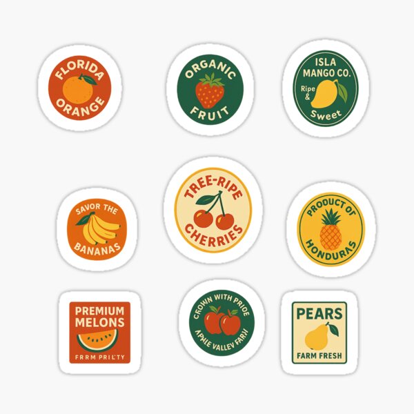 Item preview, Vintage Fruit Label Collection designed and sold by PAPK.