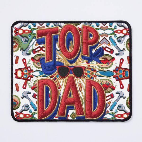 Item preview, Top Dad Embroidered Patch  Fun and Bold Father's Day Design  Description: designed and sold by ArtDesignTp.