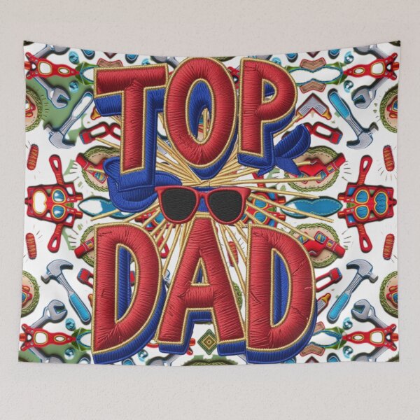 Item preview, Top Dad Embroidered Patch  Fun and Bold Father's Day Design  Description: designed and sold by ArtDesignTp.