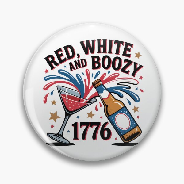 Item preview, Red White and Boozy 1776 - Fourth of July Party Drinking Digital Design designed and sold by AnnDesignStudio.