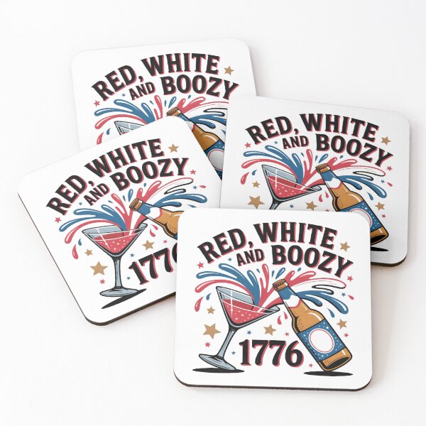 Item preview, Red White and Boozy 1776 - Fourth of July Party Drinking Digital Design designed and sold by AnnDesignStudio.