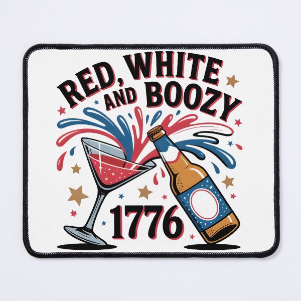 Item preview, Red White and Boozy 1776 - Fourth of July Party Drinking Digital Design designed and sold by AnnDesignStudio.