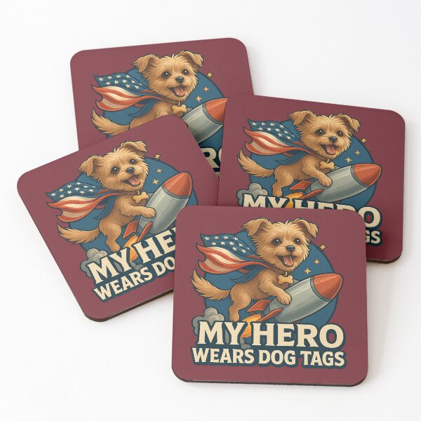 Item preview, My Hero Wears Dog Tags designed and sold by DopamineBee.