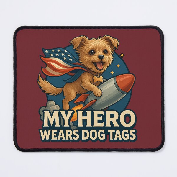 Item preview, My Hero Wears Dog Tags designed and sold by DopamineBee.