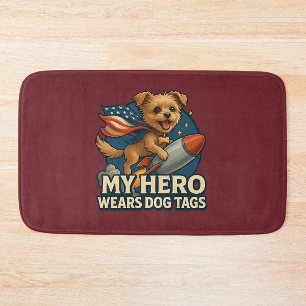 Item preview, My Hero Wears Dog Tags designed and sold by DopamineBee.