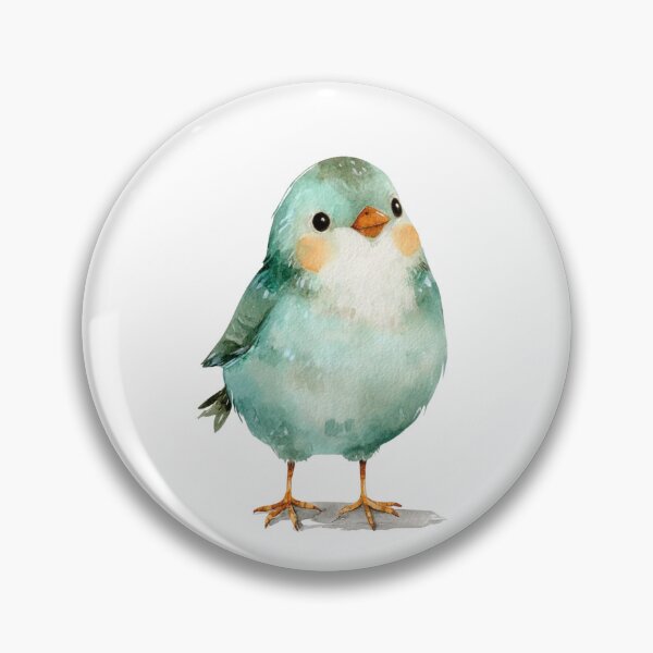Item preview, Chonky Cute Round Green Bird designed and sold by PaperieJennifer.