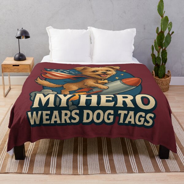 Item preview, My Hero Wears Dog Tags designed and sold by DopamineBee.