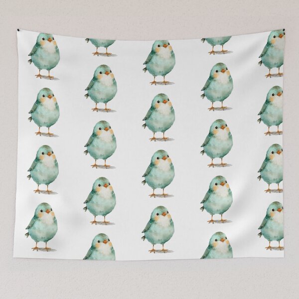 Item preview, Chonky Cute Round Green Bird designed and sold by PaperieJennifer.