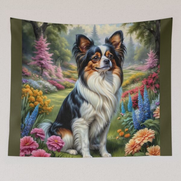 Item preview, Tilda Papillion Dog Portrait Painting designed and sold by Heart and Soul Studio.