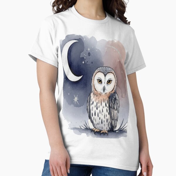 Item preview, Night Owl in Watercolor – Spiritual and Decorative Art designed and sold by El Ojo de Lilith.