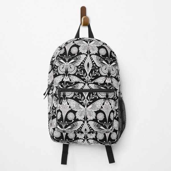 Item preview, Blush and Black Ornate Butterfly Floral Pattern Design designed and sold by Fezzyboo.