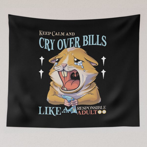 Item preview, Funny Desperate Hamster Cute Drawing designed and sold by FoxnakeChiros.