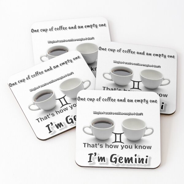 Item preview, Gemini Coffee Mood – Funny Zodiac Design for Twins designed and sold by Heal of Souls Designs .