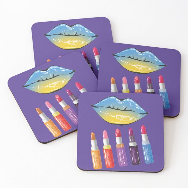 Item preview, Colorful Rainbow Lips and Lipsticks Makeup Art designed and sold by ToscaniArt.