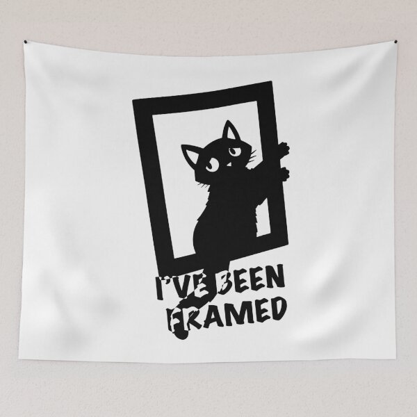 Item preview, I've Been Framed – Sad Cat in Picture Frame designed and sold by Neonyx2020.