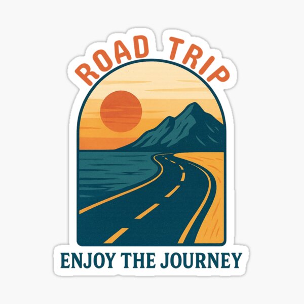 Item preview, Road Trip Enjoy The Journey Retro Sunset Beach Road designed and sold by KTGim.