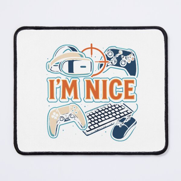 Item preview, "I'M NICE" gaming t-shirt designed and sold by misterstaley.